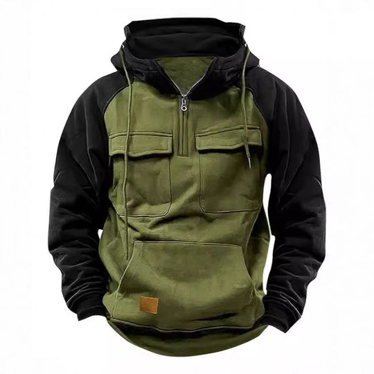 Herren funktionale Kapuzenjacke mit praktischen Taschen EB