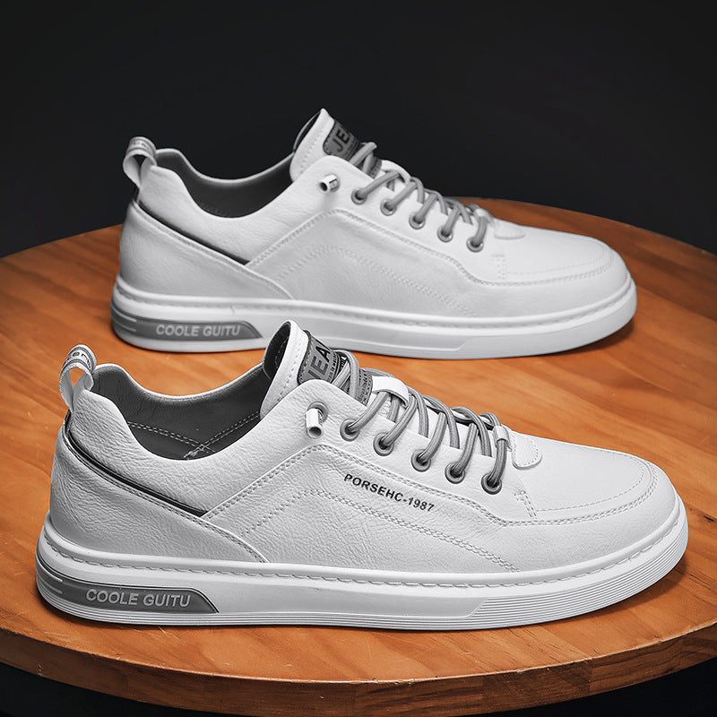 Damen Modische Freizeitsneaker mit atmungsaktiver Leder-Oberfläche und rutschfester Sohle EB