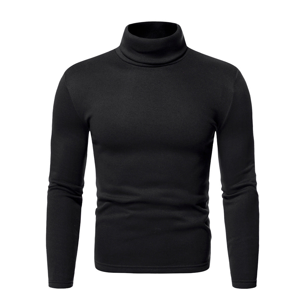 Herren Rollkragenpullover aus hochwertigem Baumwollmix mit figurbetontem Schnitt EB