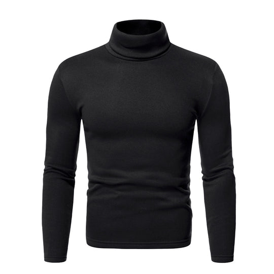 Herren Rollkragenpullover aus hochwertigem Baumwollmix mit figurbetontem Schnitt EB