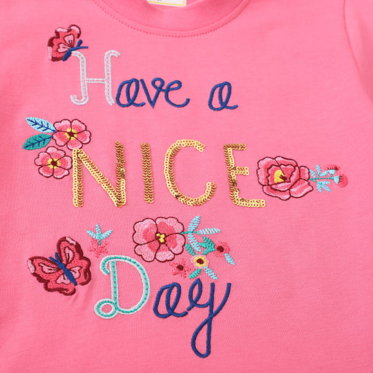 Mädchen T-Shirt Kleid mit bezauberndem Tüllunterrock EB