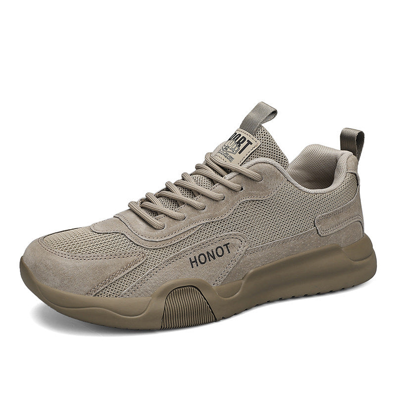 Herren leichte atmungsaktive Casual-Sneaker mit Wildlederoptik, verstärkter Zehenkappe und gedämpfter EVA-Sohle EB