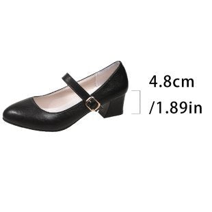 Damen elegante Mary Jane Pumps mit modischer Schnalle EB
