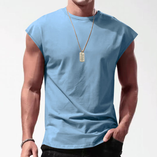 Herren Ärmelloses Sportshirt aus atmungsaktivem Material mit stylischem Design EB