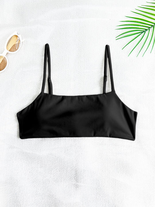 Damen Sportliches Langarm Crop-Top mit angeschnittenem Design EB