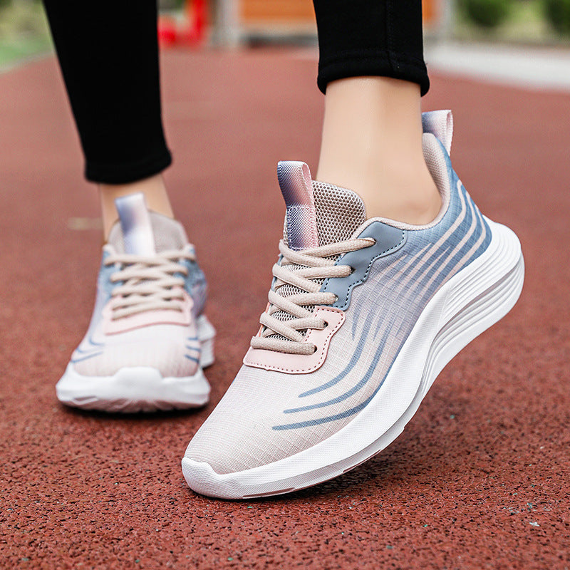 Damen Sportliche Leichtgewicht-Laufschuhe mit dämpfender Sohle EB