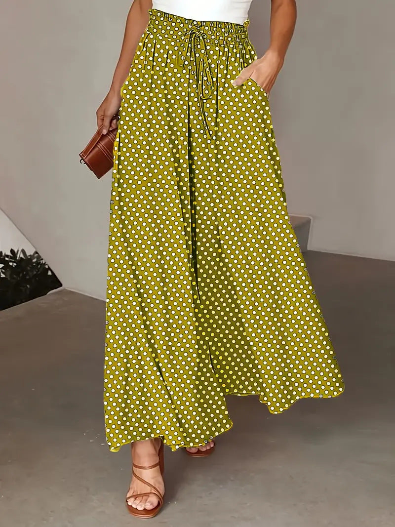 Damen Palazzo-Hosen mit elastischem Bund und praktischen Taschen EB