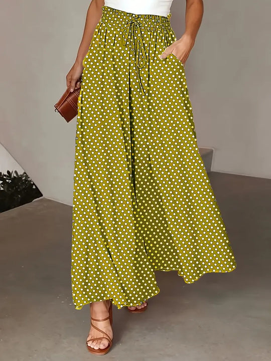Damen Palazzo-Hosen mit elastischem Bund und praktischen Taschen EB