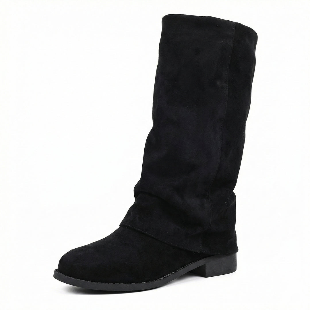 Damen Weiche Winterstiefel aus Veloursleder EB
