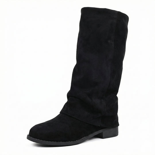 Damen Weiche Winterstiefel aus Veloursleder EB