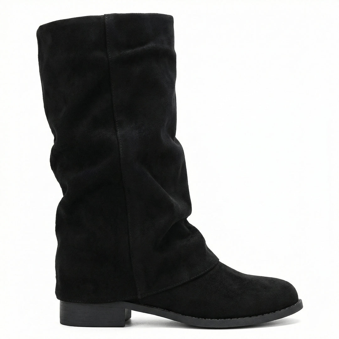Damen Weiche Winterstiefel aus Veloursleder EB