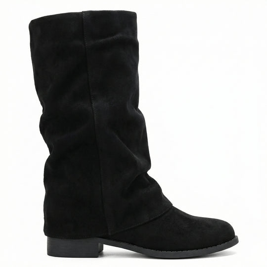 Damen Weiche Winterstiefel aus Veloursleder EB