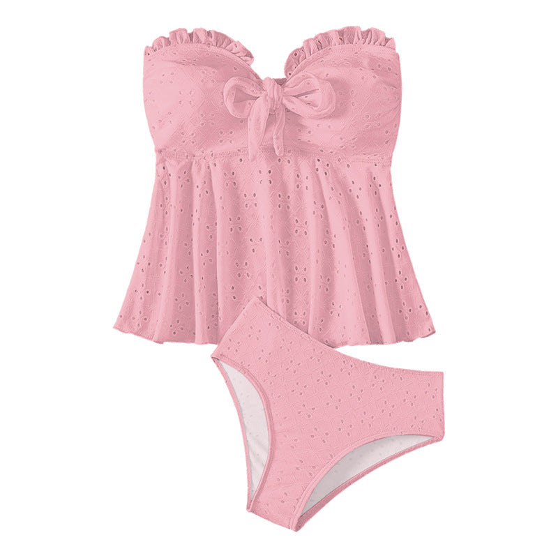 Damen Bustier-Badeanzug mit elegantem Rüschendesign EB