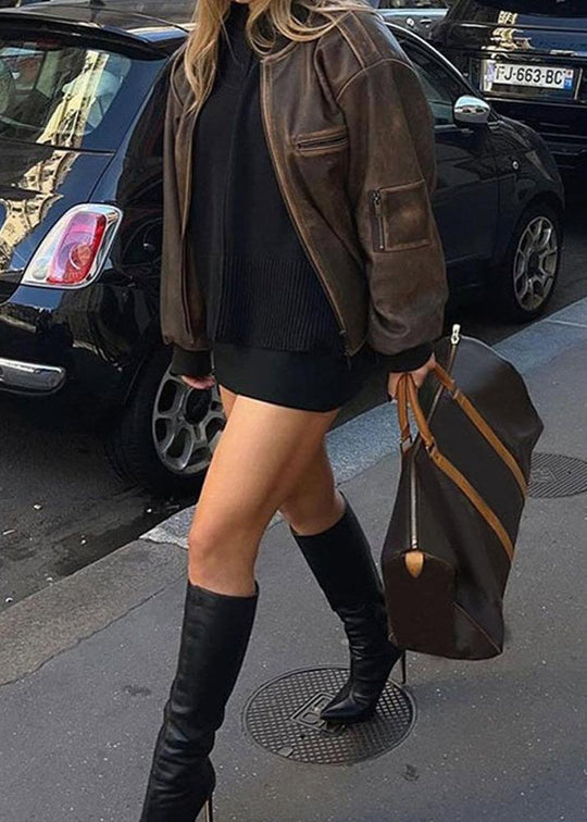 EB | Leder Bomberjacke