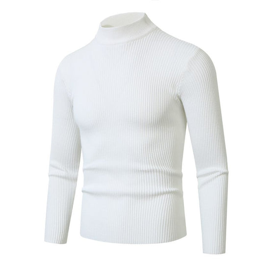 Herren Rollkragenpullover aus hochwertiger Rippenstruktur R&B