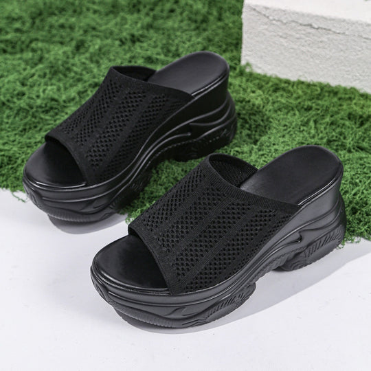 Damen Komfortable Slipper mit atmungsaktivem Obermaterial EB