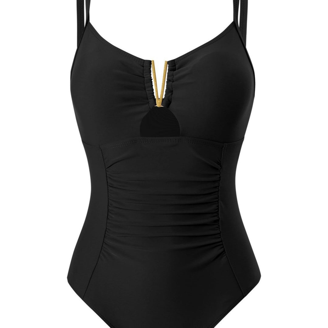 Damen Schwimmanzug mit Raffungen und elegantem Dekor EB