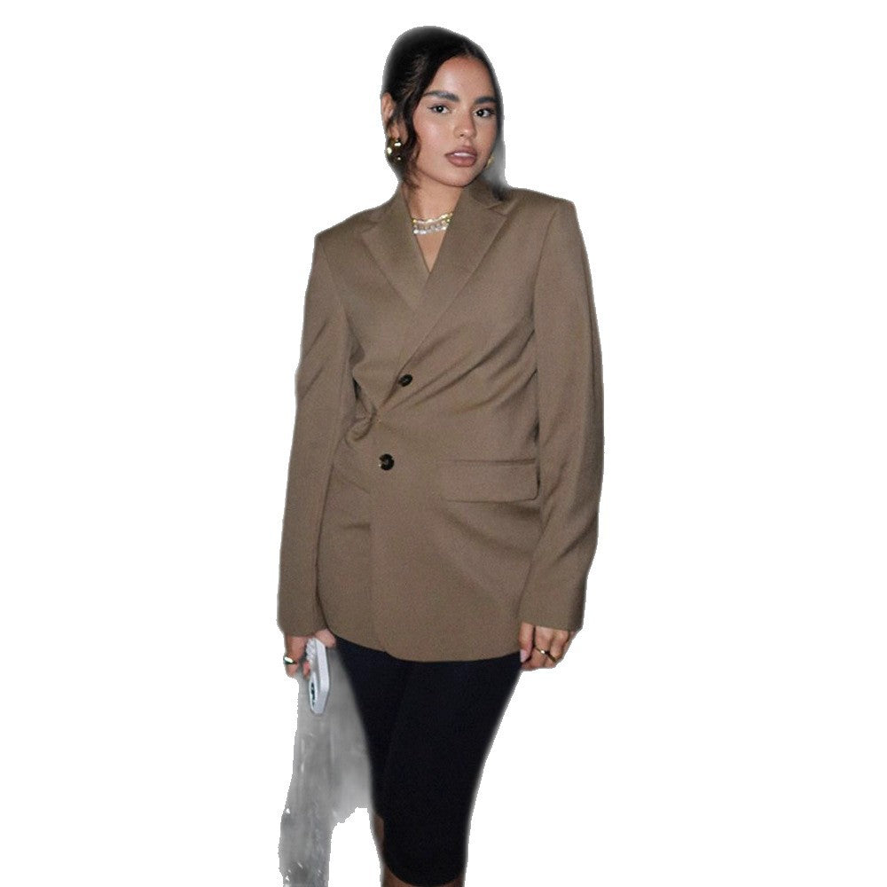 Damen Elegante Oversized Blazerjacke EB
