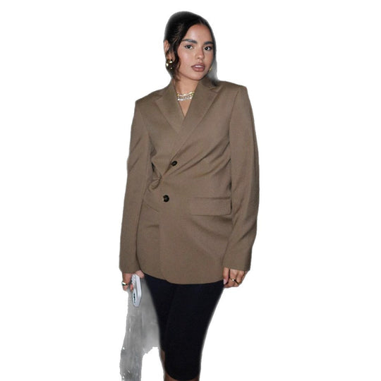 Damen Elegante Oversized Blazerjacke EB