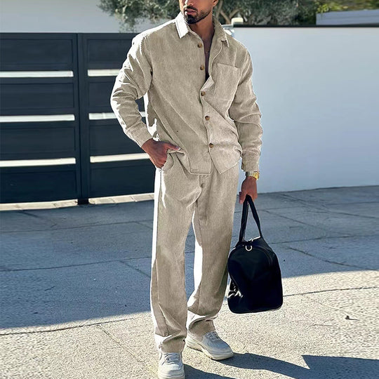 Herren lässiges Hemd und Freizeithose Set EB