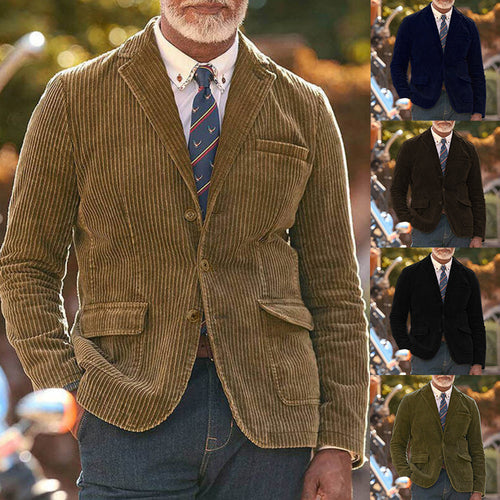Herren cordjacke mit aufgesetzten Taschen und modernem Schnitt EB