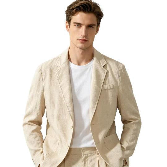Herren nan leichter Leinenblazer mit modernem Slim-Fit Schnitt EB