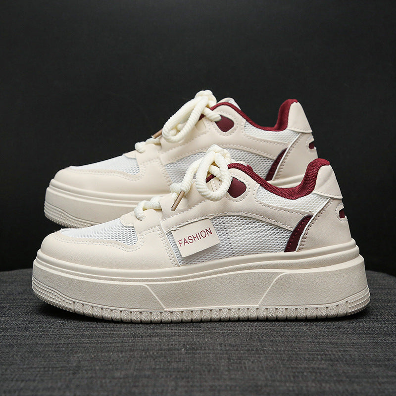 Damen Modische Sneakers mit atmungsaktiven Mesh-Einsätzen und dämpfender Sohle EB