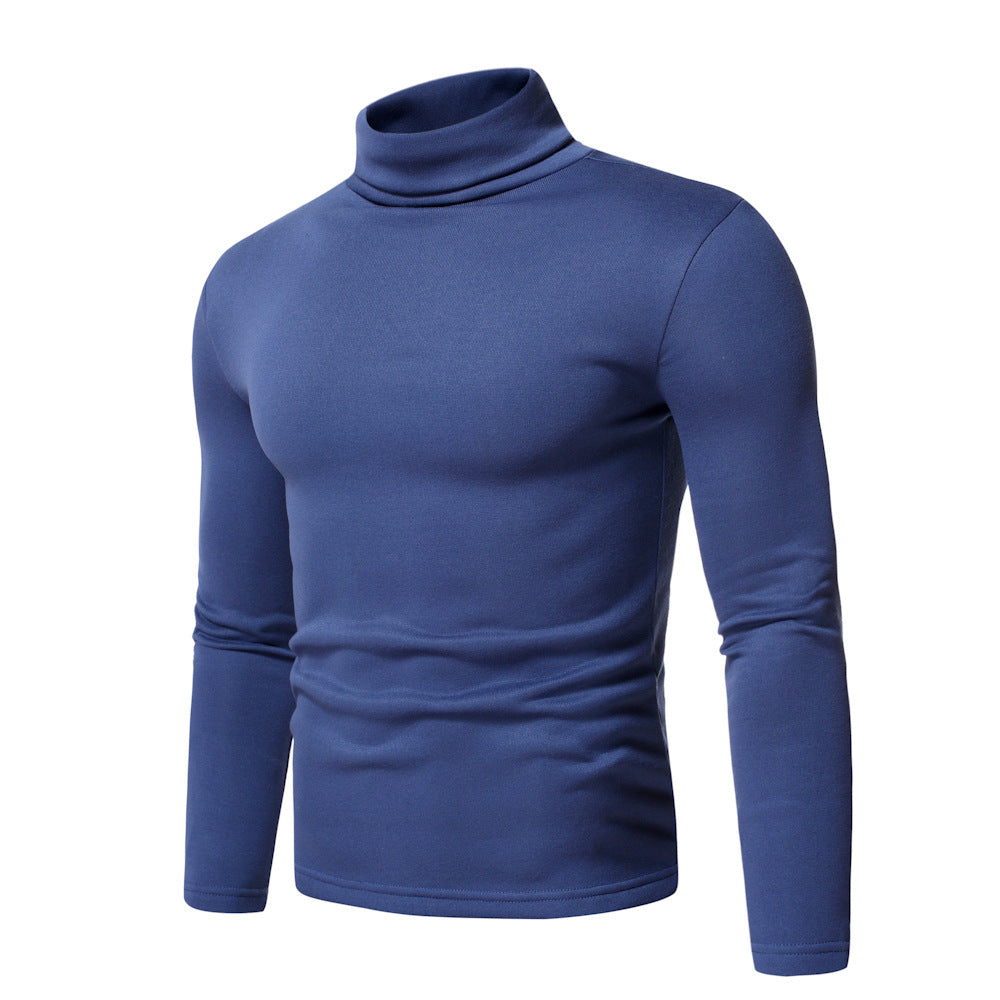 Herren Rollkragenpullover aus hochwertigem Baumwollmix mit figurbetontem Schnitt EB