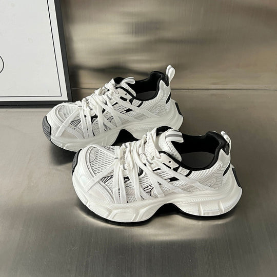 Damen Sportliche Sneakers mit innovativer Schnürung und atmungsaktiver Mesh-Oberfläche EB