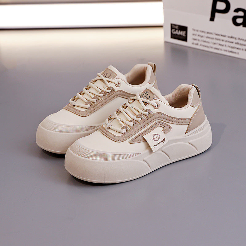 Damen modische Sneakers mit dicker Profilsohle und atmungsaktiver Struktur EB