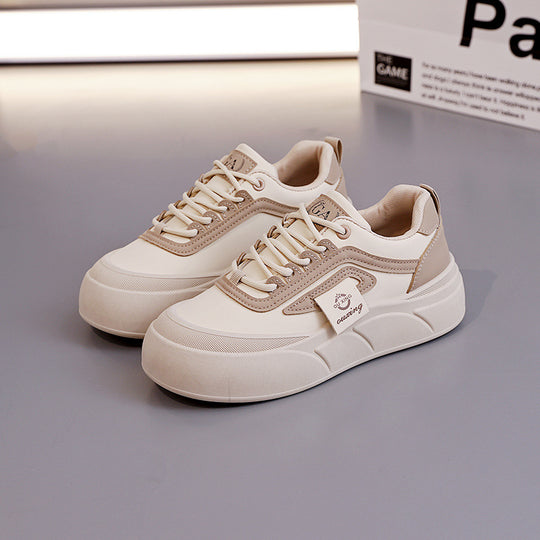 Damen modische Sneakers mit dicker Profilsohle und atmungsaktiver Struktur EB