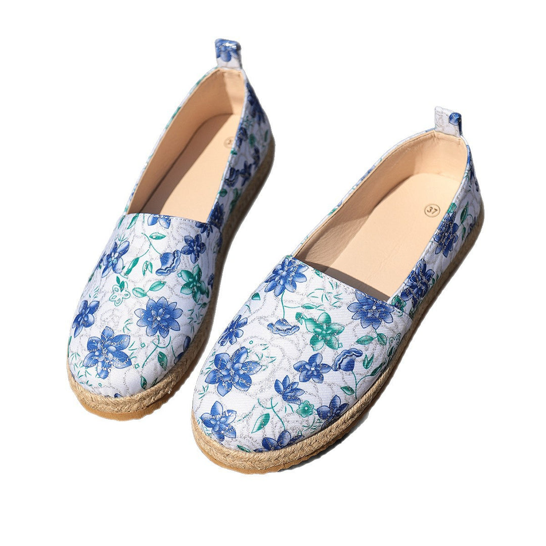 Damen Pantoletten mit floralem Design und komfortabler Sohle EB