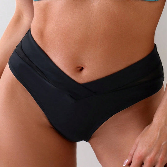 Damen Hoch taillierter Bikiniunterteil EB