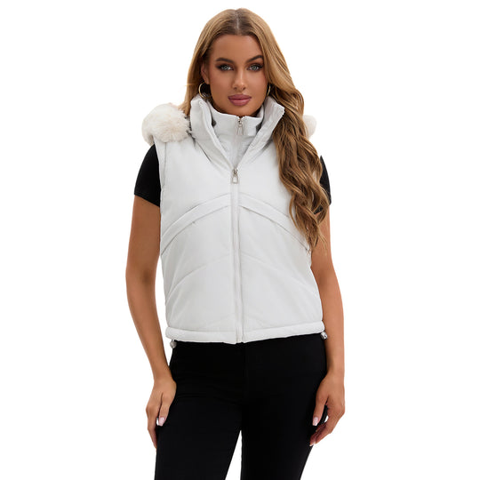 Damen Wendejacke mit abnehmbarer Kapuze und Kunstfell von EB