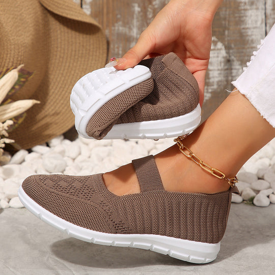 Damen Atmungsaktive und flexible Ballerinas mit elastischem Riemen EB