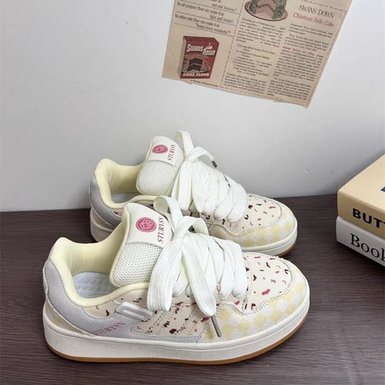 Damen Sportliche Sneakers mit trendigem Denim-Design EB