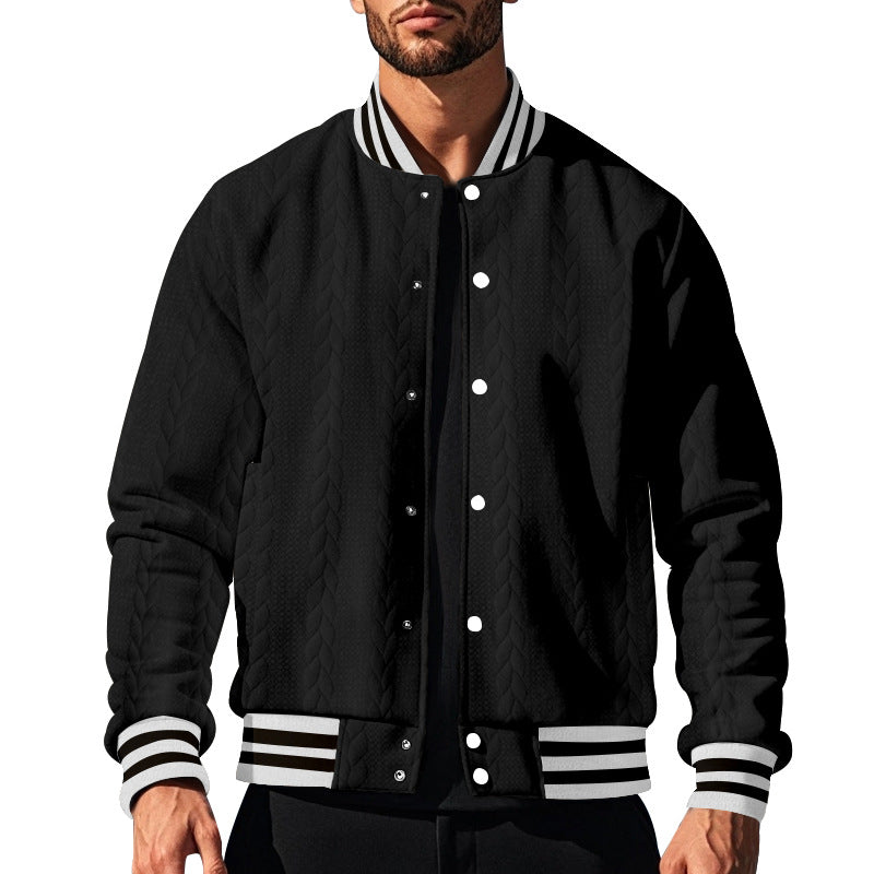 Herren lässige Bomberjacke mit strukturiertem Design EB