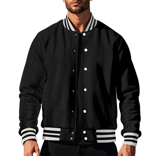 Herren lässige Bomberjacke mit strukturiertem Design EB