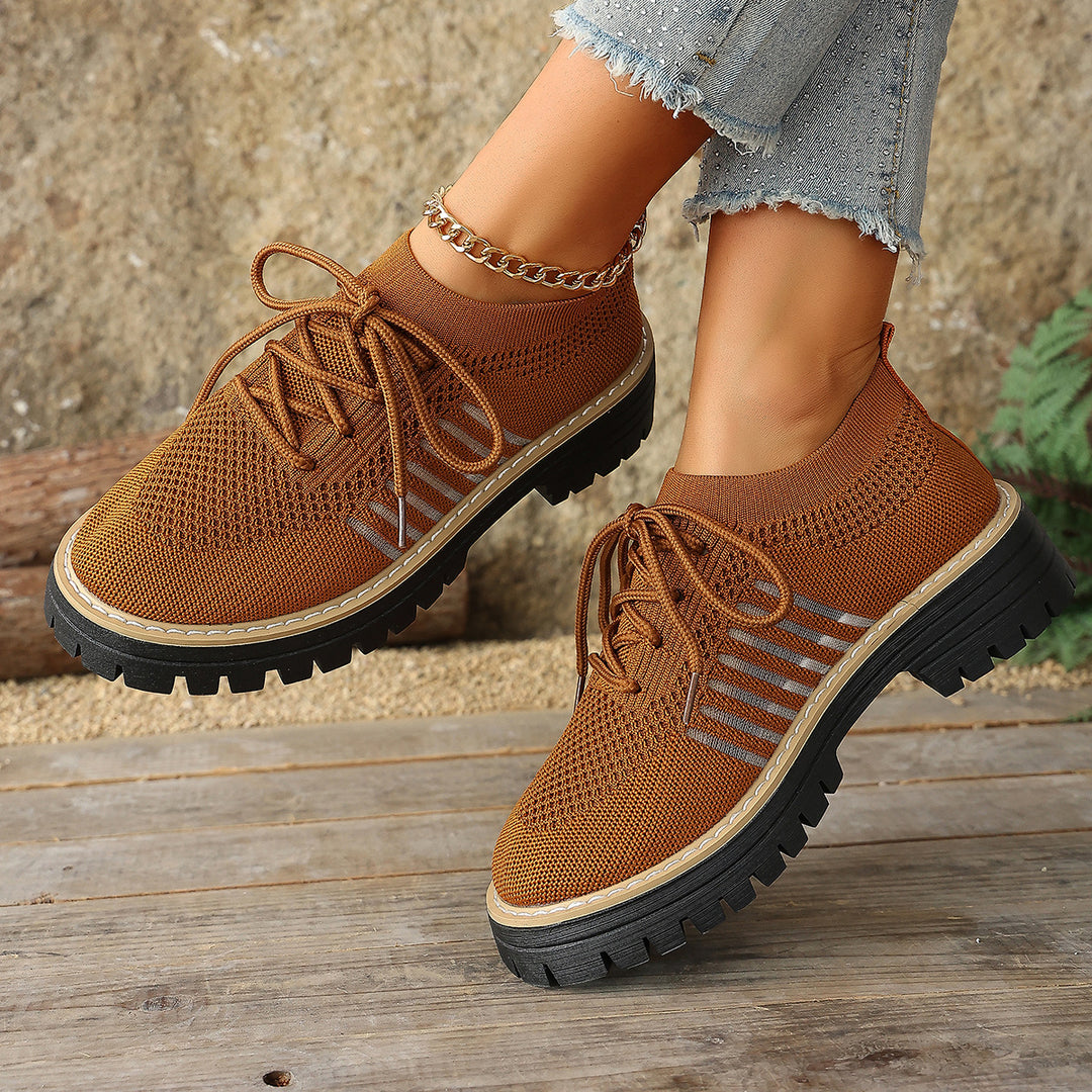 Damen luftige Sneakers mit rutschfester Sohle und atmungsaktivem Obermaterial EB