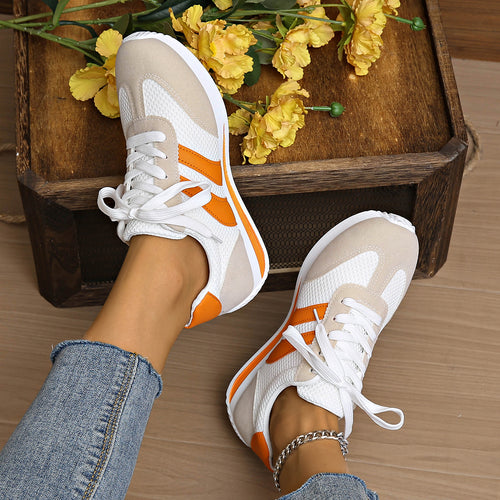 Damen Sportliche Sneakers mit atmungsaktivem Mesh-Obermaterial und dämpfendem Fußbett EB