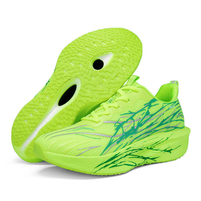 Unisex leichte Laufsneaker mit grafischem Splash-Print, atmungsaktivem Strickoberteil und gedämpfter Plateausohle EB