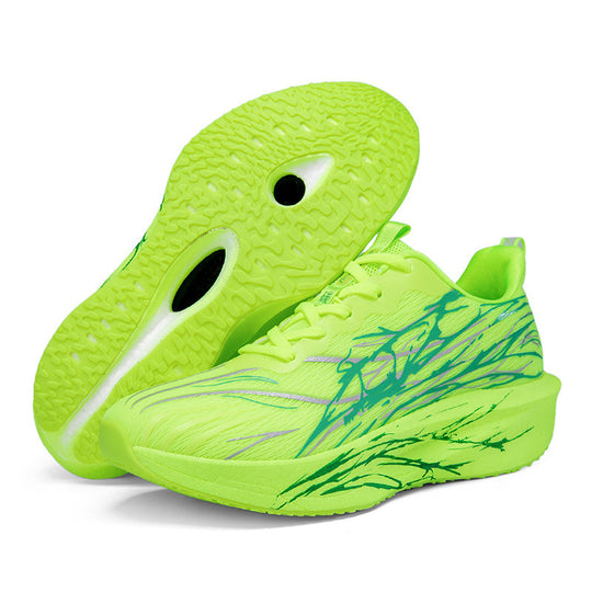 Unisex leichte Laufsneaker mit grafischem Splash-Print, atmungsaktivem Strickoberteil und gedämpfter Plateausohle EB