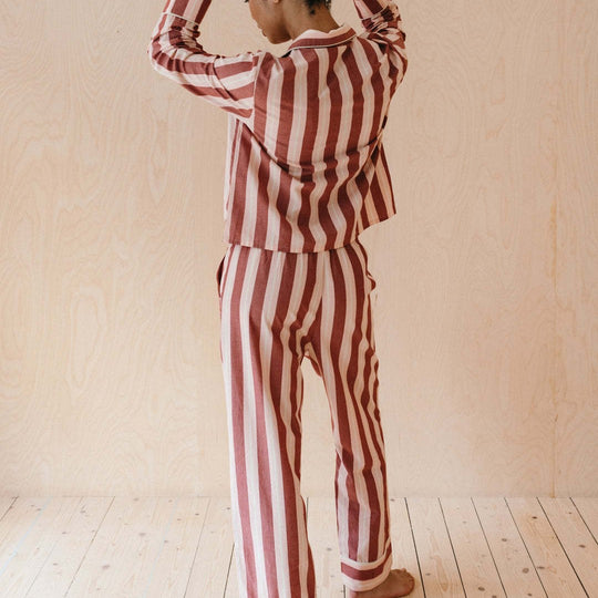 Damen Pyjama-Set mit modischem Streifenmuster EB