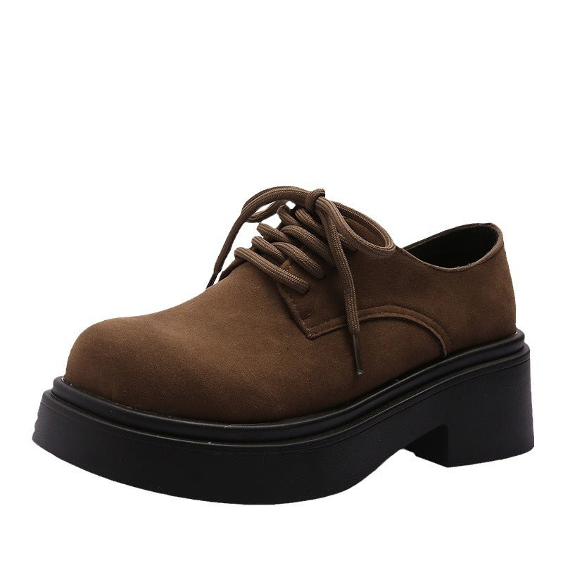 Damen Bequeme Schnürschuhe aus Wildleder mit rutschfester Sohle EB