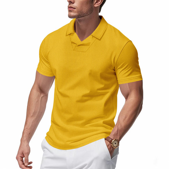 Herren Kurzarm Poloshirt mit strukturiertem Design EB