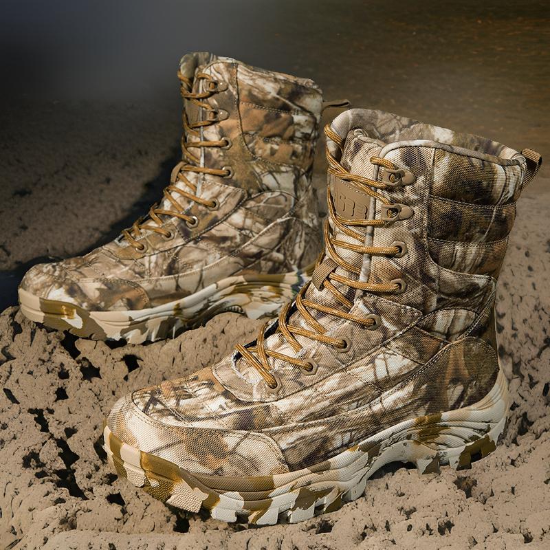 Herren Camouflage Outdoor-Stiefel mit verstärktem Knöchelschutz EB