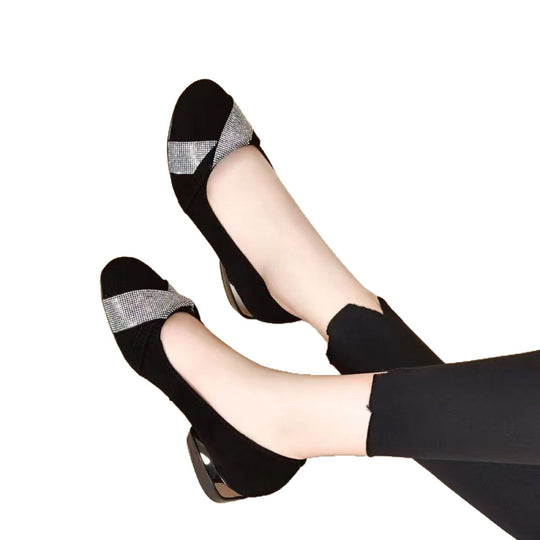Damen Ballerinas mit glitzerndem Detail und bequemer Sohle EB