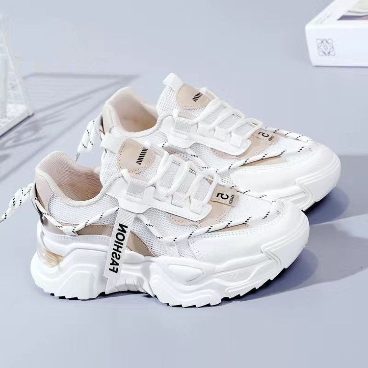 Damen Sportliche Sneakers mit modischem Mesh-Obermaterial und gepolsterter Laufsohle EB