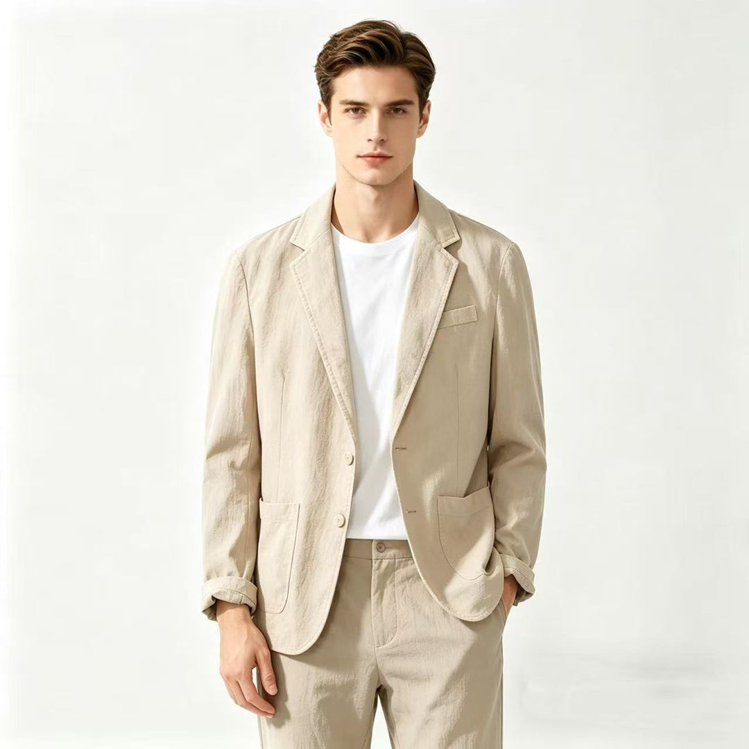Herren nan leichter Leinenblazer mit modernem Slim-Fit Schnitt EB