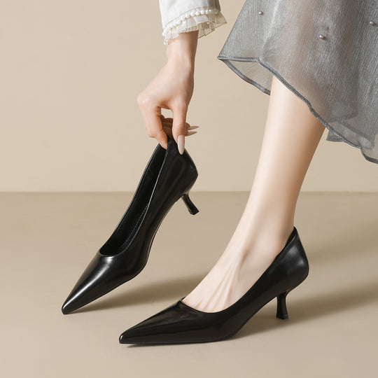 Damen elegante Pumps mit spitzem Zehenbereich und zeitlosem Design EB